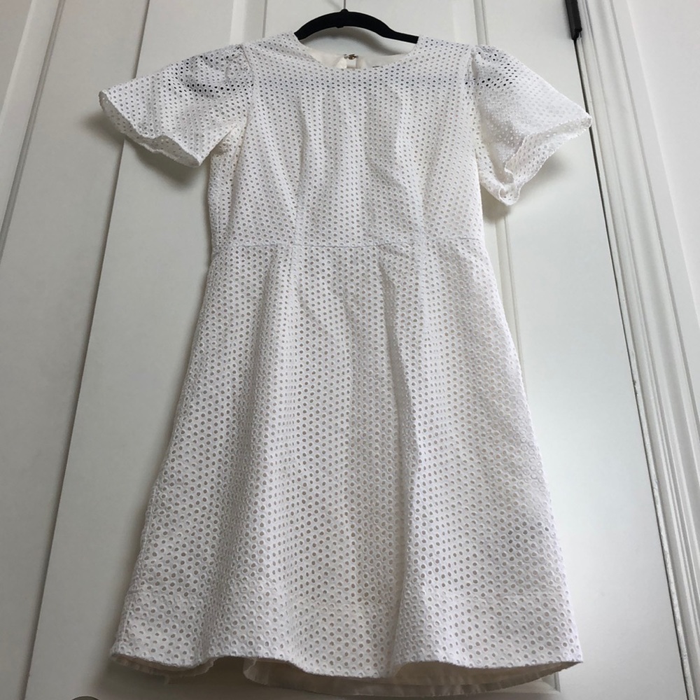 White Eyelet Dress by J Crew